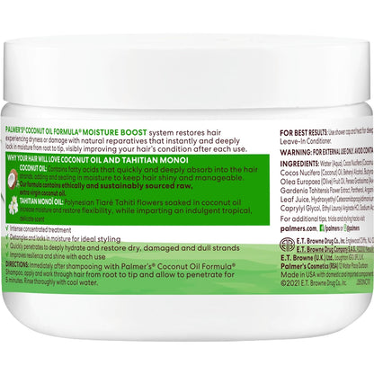 Palmer's Coconut Oil Formula Conditioner — Cruelty-Free, Dye-Free Moisture Treatment for Worried Parents, 12 Fl Oz