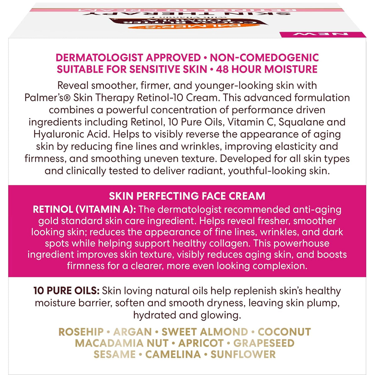 Palmer's Retinol Hyaluronic Acid Cream – Refined 10-Oil Facial Moisturizer for Upscale Dressing Table Styling