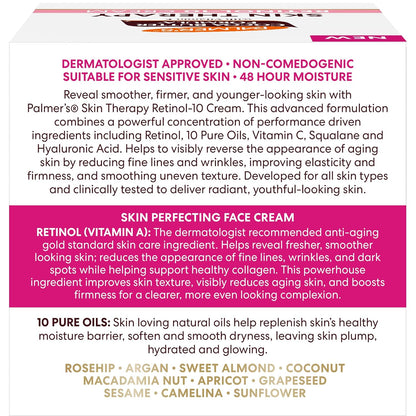 Palmer's Retinol Hyaluronic Acid Cream – Refined 10-Oil Facial Moisturizer for Upscale Dressing Table Styling