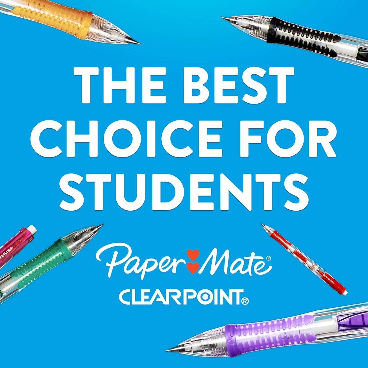 Paper Mate Clearpoint Mechanical Pencils 0.7mm HB #2 Useful Stocking Stuffer for Artists and Office Pros, Side-Click Lead Advance, 4 Count