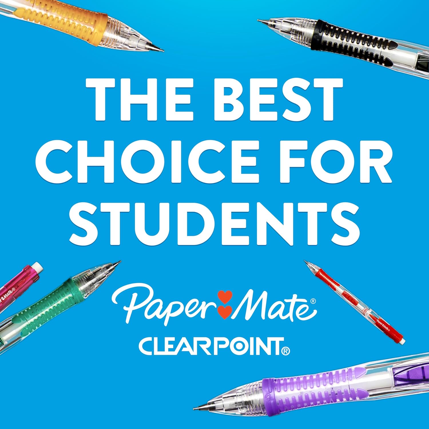Paper Mate Clearpoint Mechanical Pencils 0.7mm HB #2 Useful Stocking Stuffer for Artists and Office Pros, Side-Click Lead Advance, 4 Count