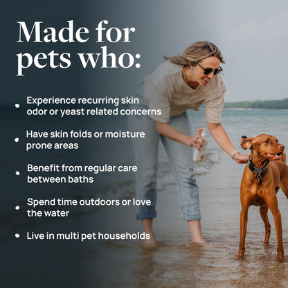 paraben-free and soap-free formulation safe for cats and dogs over 12 weeks of age