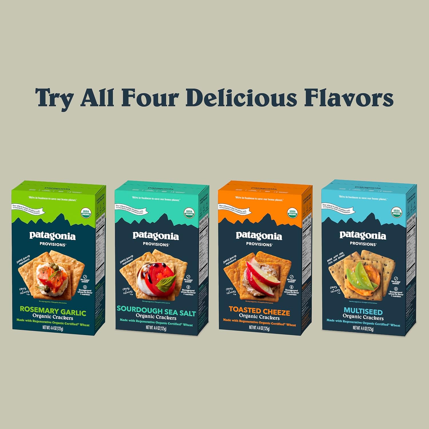 Patagonia Provisions Sourdough Crackers – Plant Protein Snack for Clean-Eating Lunches and Self-Care Snack Plates