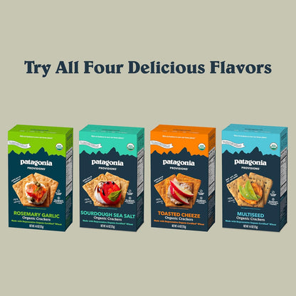 Patagonia Provisions Sourdough Crackers – Plant Protein Snack for Clean-Eating Lunches and Self-Care Snack Plates