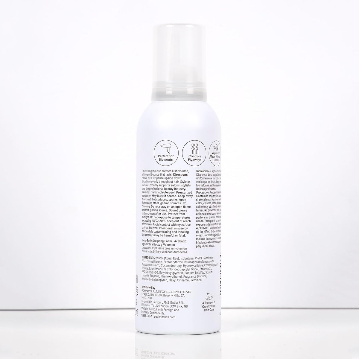 Paul Mitchell Extra-Body Sculpting Foam – Restorative Volume Treatment with Calming Neroli Scent for Fine Hair