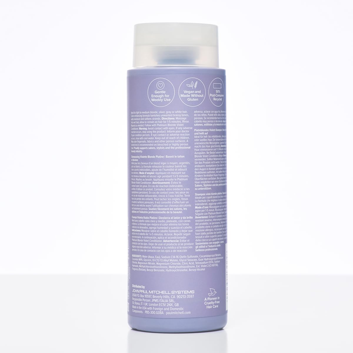 Paul Mitchell Platinum Blonde Shampoo – Luxury Value Size Toning Cleanser, 33.8 fl oz for the Refined Home