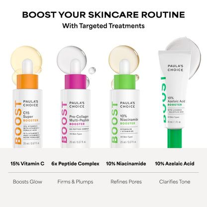 Paula's Choice BOOST C15 Super Booster Fragrance-Free Vitamin C Serum – Elegant Valentine's Day Skincare Gift for a Sensitive-Skin Loved One