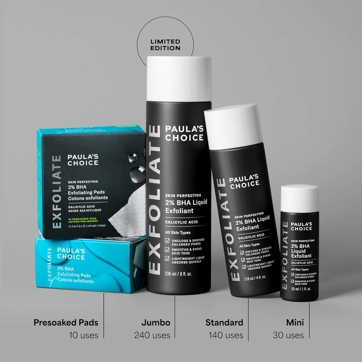 Paula's Choice SKIN PERFECTING 2% BHA Exfoliating Pads - Holiday Gift Set for the Skincare Enthusiast