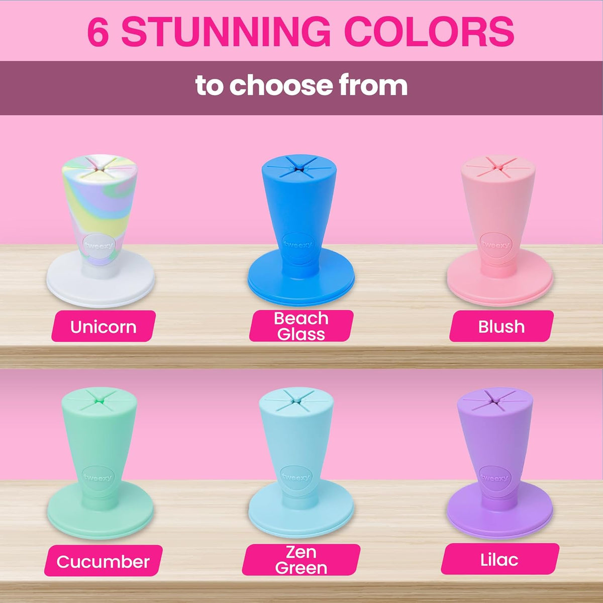 pedestal base with 1-level round design in 8 color/finish variants