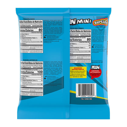 Pelon Pelo Rico Mini Squeeze Candy – Travel-Friendly Snack for Beach Days and Park Outings, Mess-Free 0.45 oz Bottles, Pack of 18