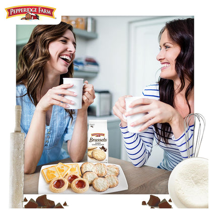 Pepperidge Farm Brussels Dark Chocolate Cookies – Streamlined Dark Chocolate Cookie for the Intentional Home, Effortless Addition to Morning Coffee