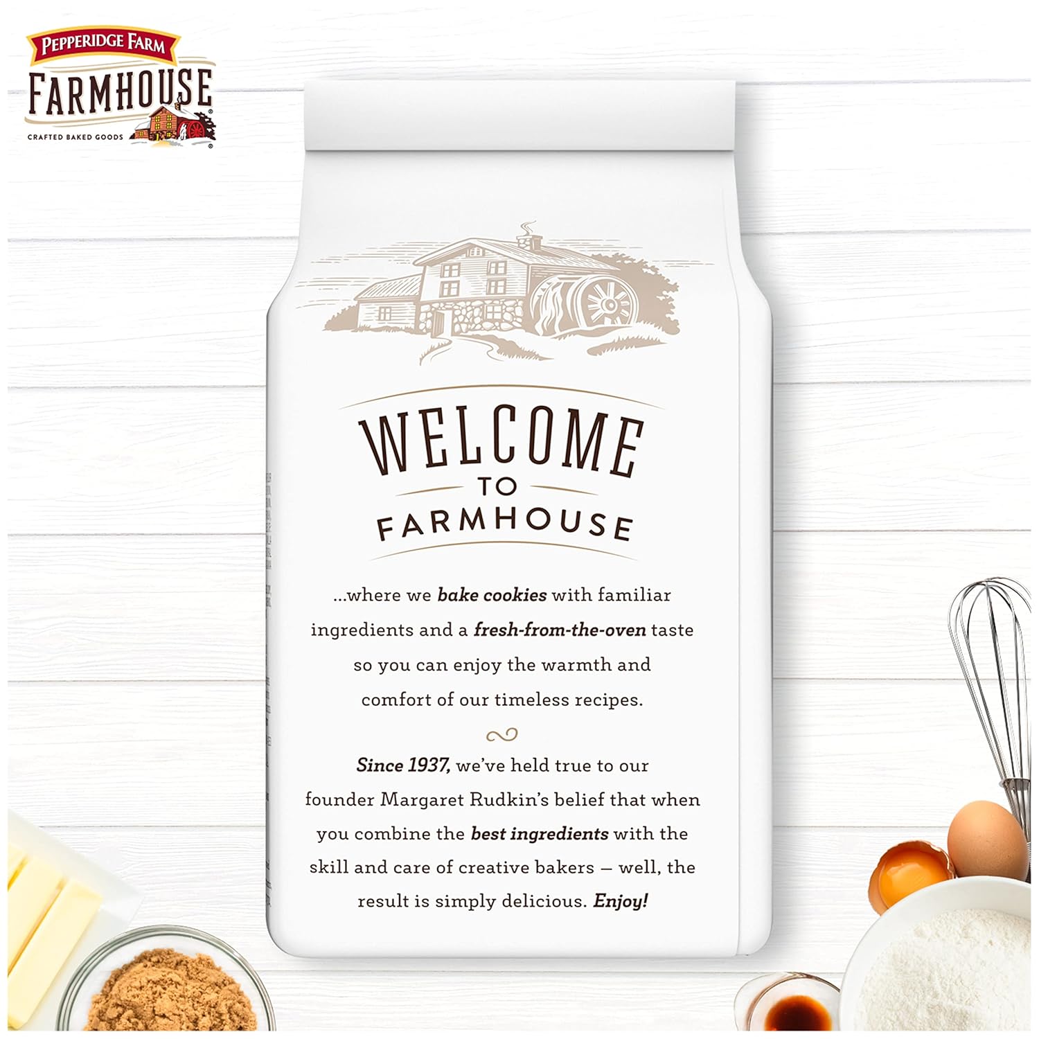 Pepperidge Farm Farmhouse Thin & Crispy Cookies – Mindful Sweet Craving Fix, Made with Real Butter and Vanilla