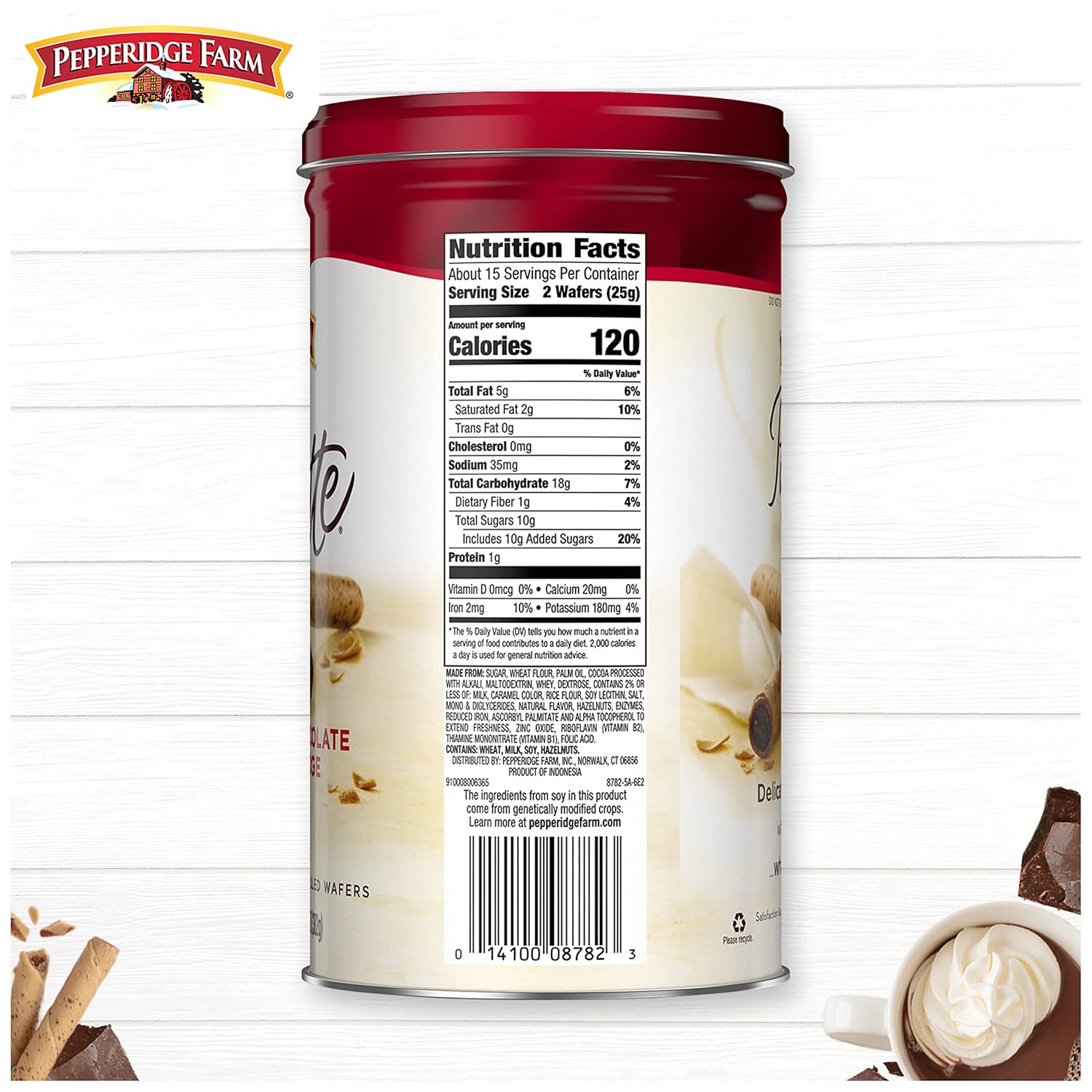 Pepperidge Farm Pirouette Cookies - Sophisticated Crème Filled Wafer in Presentation-Ready Metal Tin