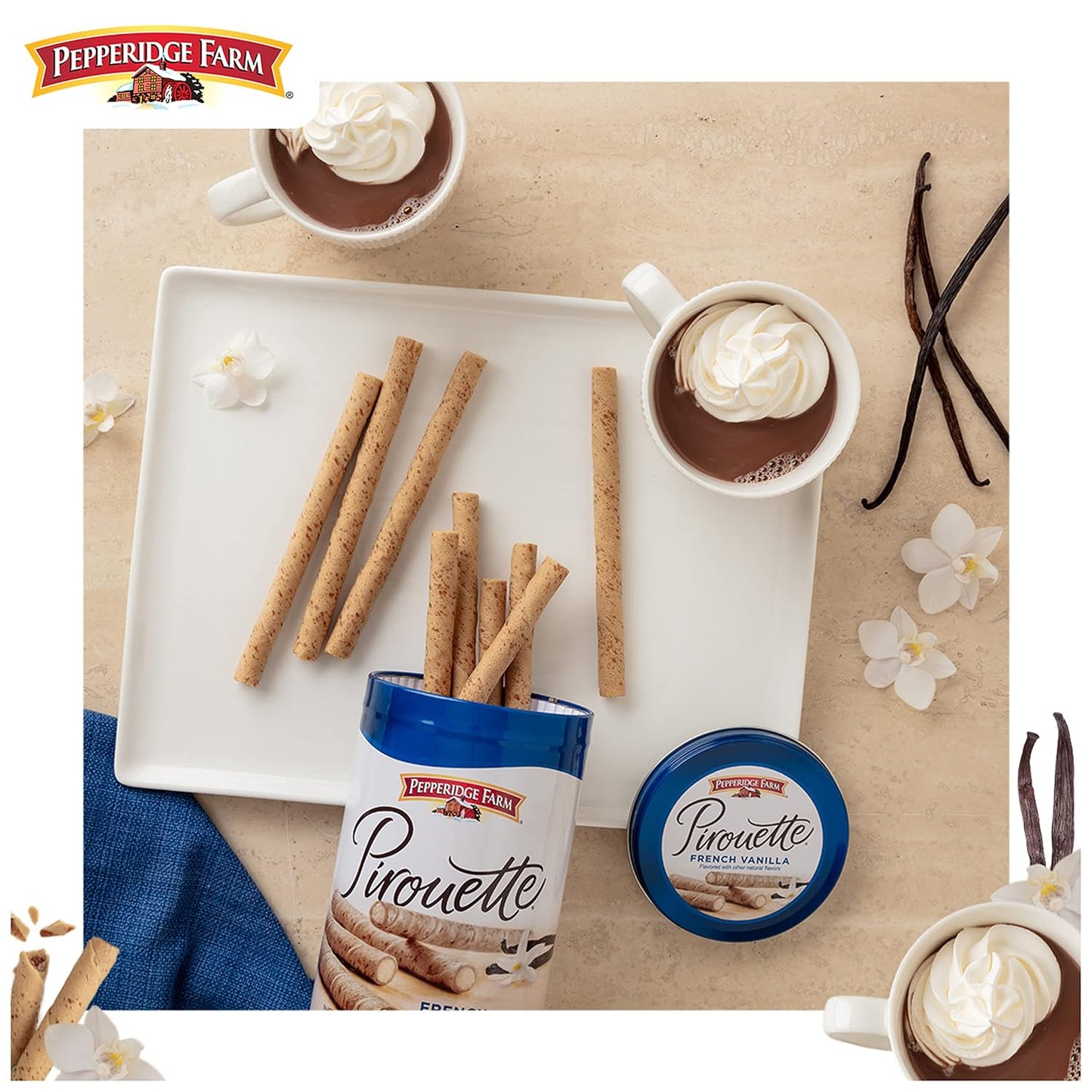 Pepperidge Farm Pirouette Wafers - Premium European-Style Confection for an Elevated Afternoon Tea Service
