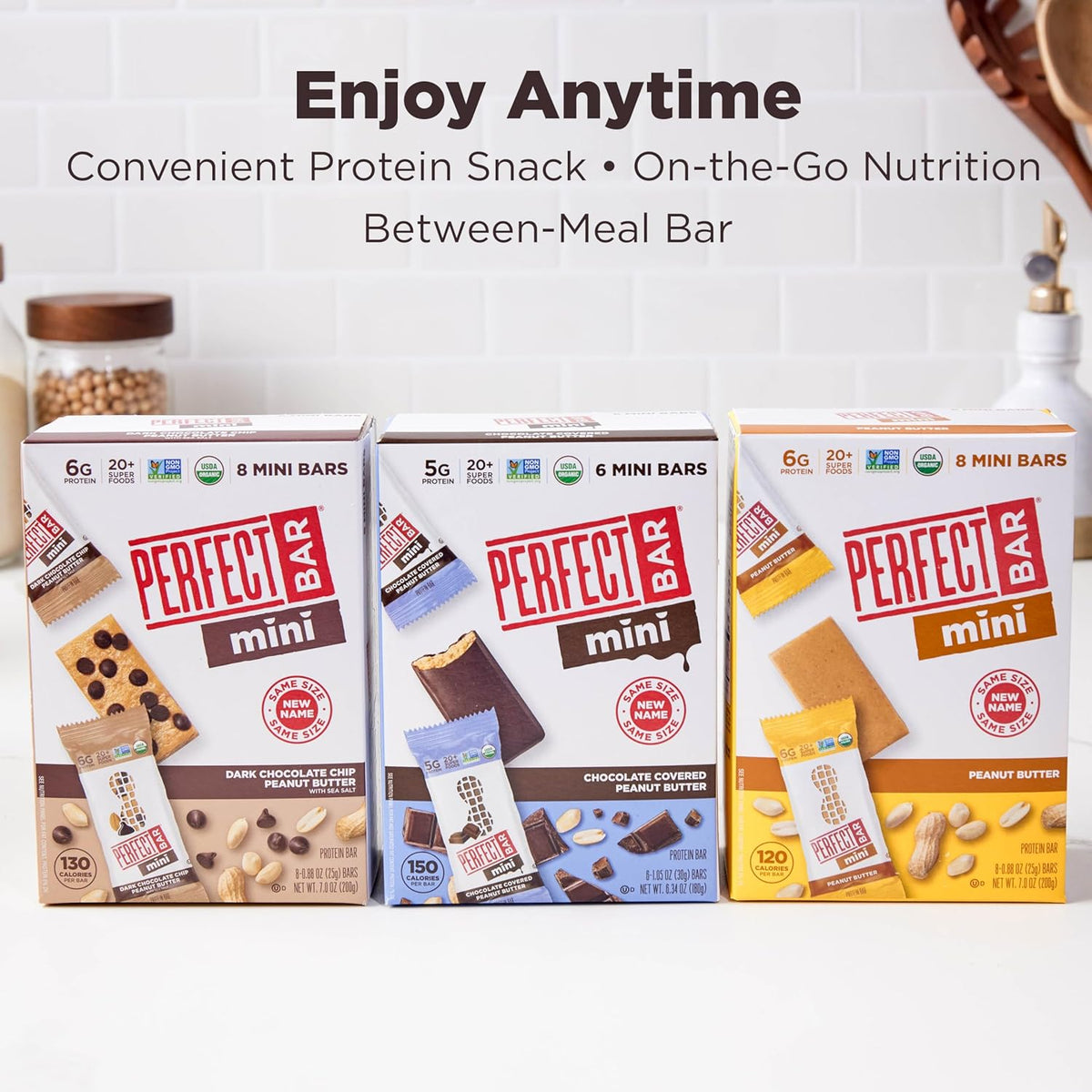 Perfect Bar Mini Peanut Butter Protein Bar – Outdoor Excursion Snack for Trails and Campsites, Refrigerated Fresh Bars