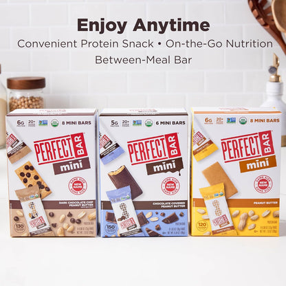 Perfect Bar Mini Peanut Butter Protein Bar – Outdoor Excursion Snack for Trails and Campsites, Refrigerated Fresh Bars