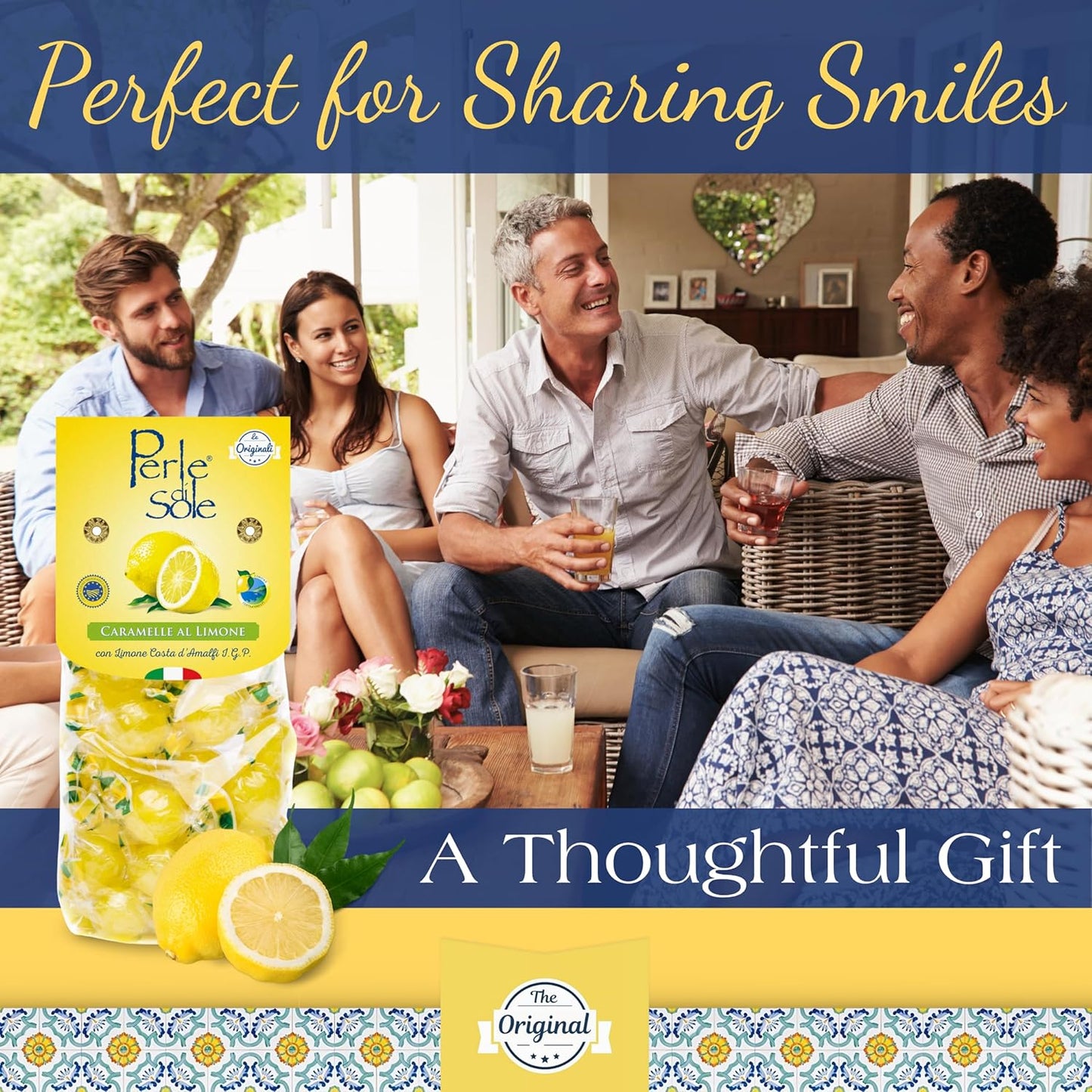Perle di Sole Individually Wrapped Citrus Lozenges – Portion-Controlled Self-Care Sweet for the Desk