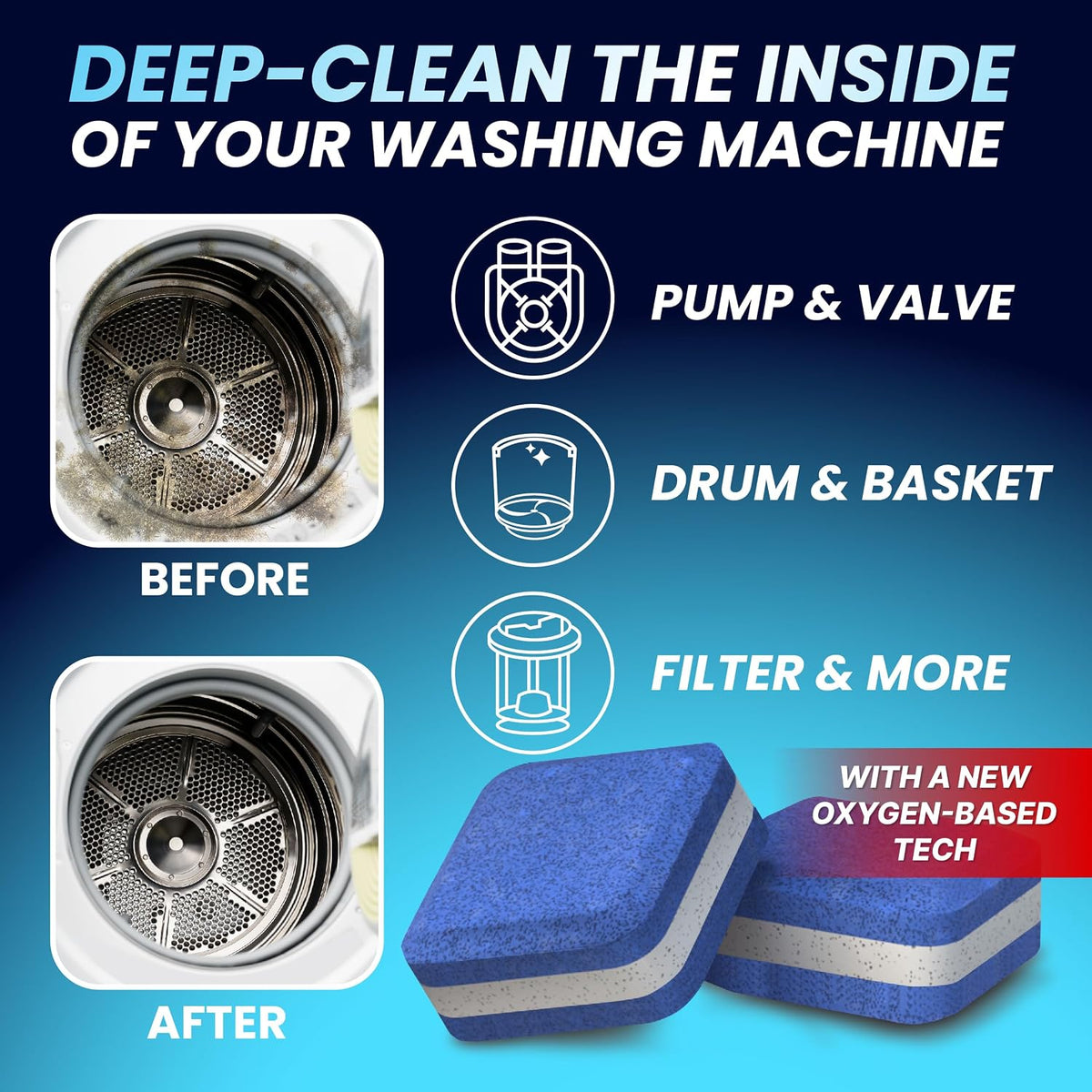 pet-hair breakdown formula designed to clear drum clogs
