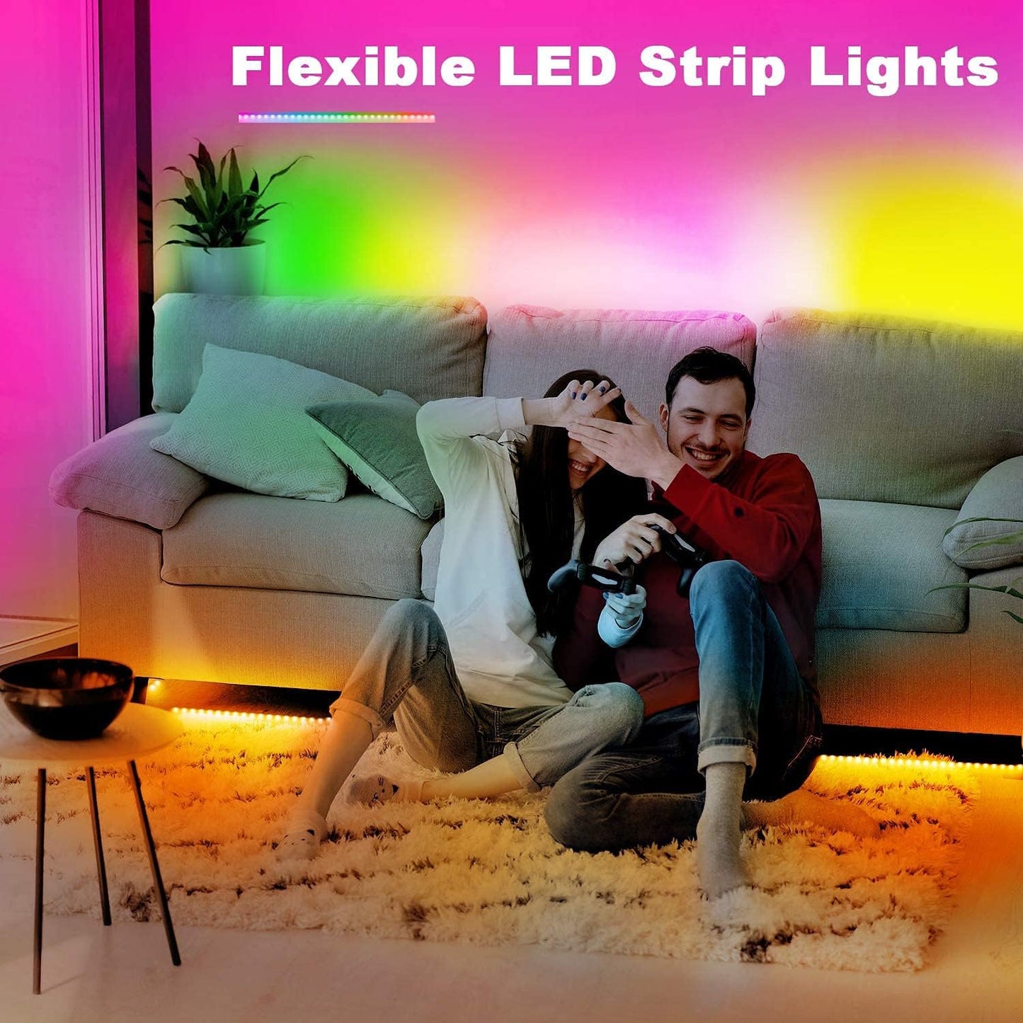 PHOPOLLO Smart LED Strip Lights – Christmas Gift for Daughter, Bedroom Aesthetic with Remote