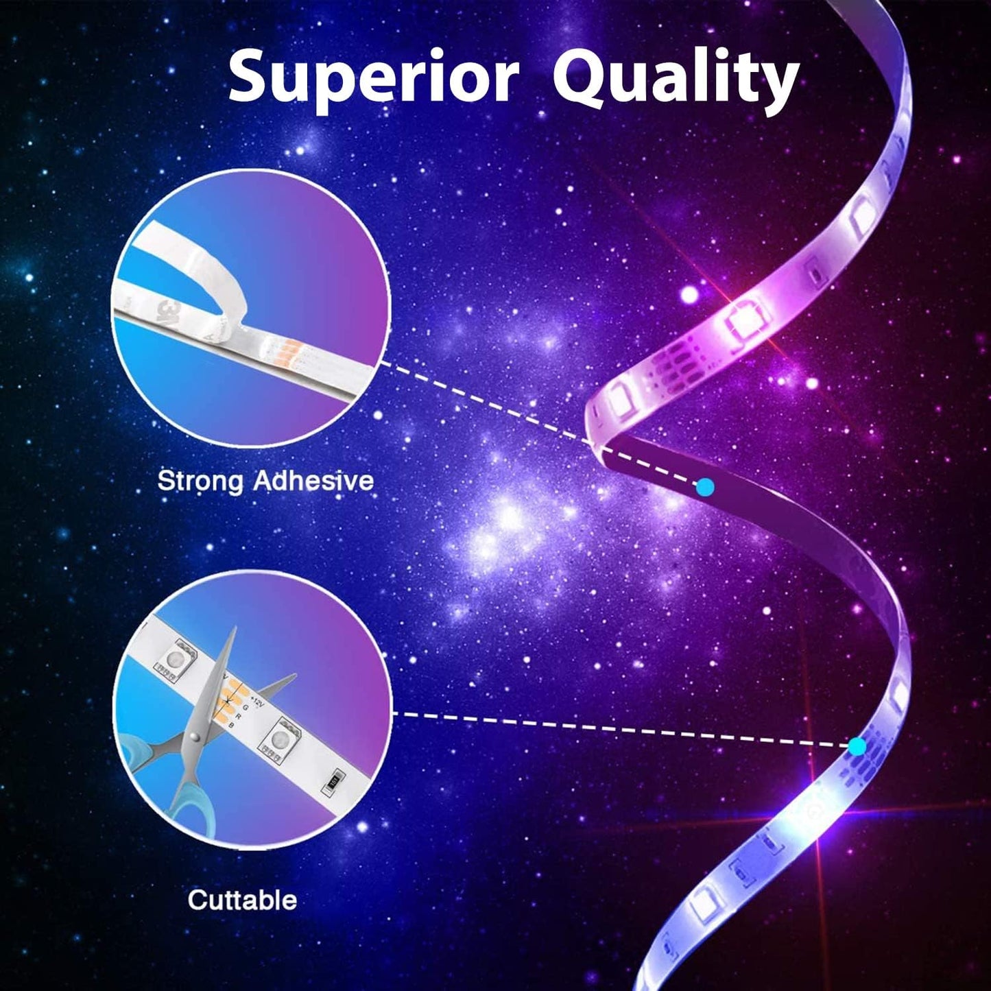 PHOPOLLO Smart LED Strip Lights – Christmas Gift for Daughter, Bedroom Aesthetic with Remote