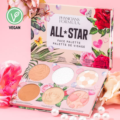 Physicians Formula All-Star Face Palette – Clutter-Free Dorm Room Beauty, Single Palette for Complete Complexion Routine