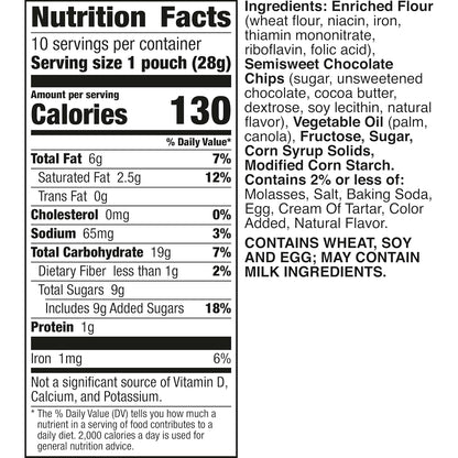 Pillsbury Mini Soft Baked Cookies – Pre-Portioned Office Snack Pouches for Break Rooms, Meetings & Workplace Pantry Stocking