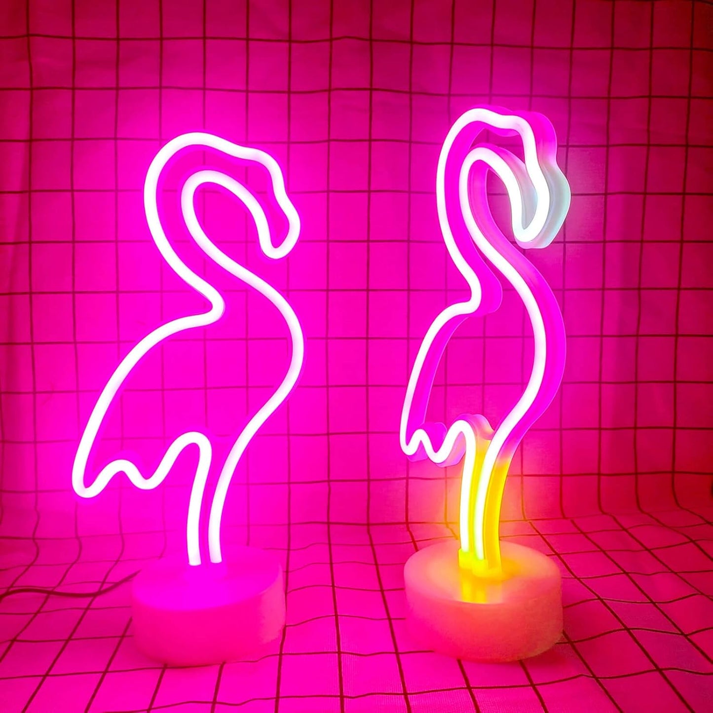 Pink Flamingo LED Light – Modern Tropical Night Light for Home Bar, Cafe, and Party Room Styling