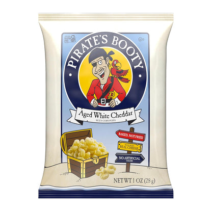 Pirate's Booty Baked Cheddar Puffs – Hostess Snack for Playdates, Movie Nights, and Classroom Celebrations, 1 oz Bags, 6ct