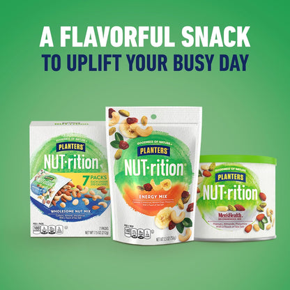 PLANTERS NUT-rition Wholesome Nut Mix, Individually Wrapped Nut Mix Pouches for Easy Packing in Lunchboxes and Sports Bags