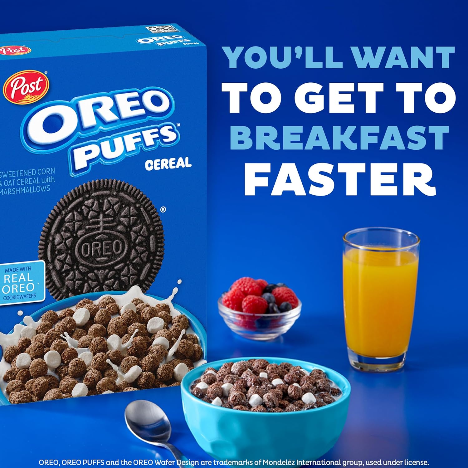 Post Oreo Puff Cereal – Travel-Friendly Marshmallow Cereal for Backpacking and Outdoor Adventures, 10 oz