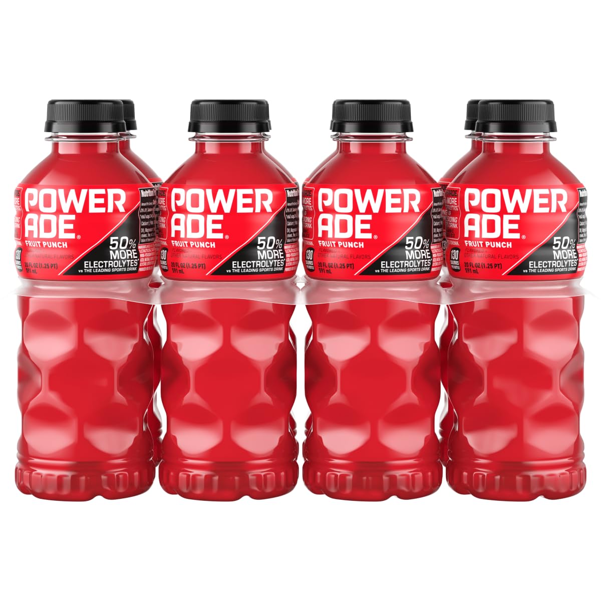 Powerade Fruit Punch – Family Fridge Hydration for Soccer Practice, Rec League and Birthday Parties, 20oz 8 Pack