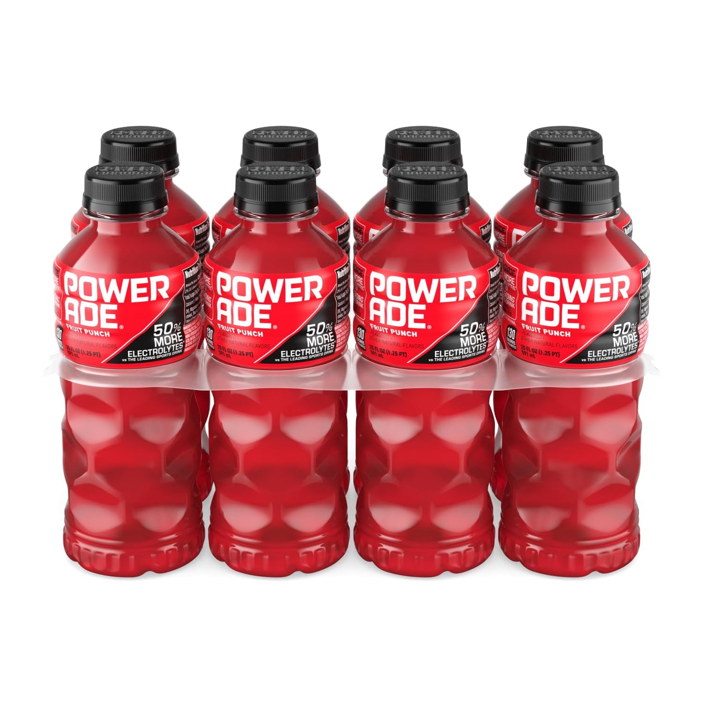 Powerade Fruit Punch – Family Fridge Hydration for Soccer Practice, Rec League and Birthday Parties, 20oz 8 Pack