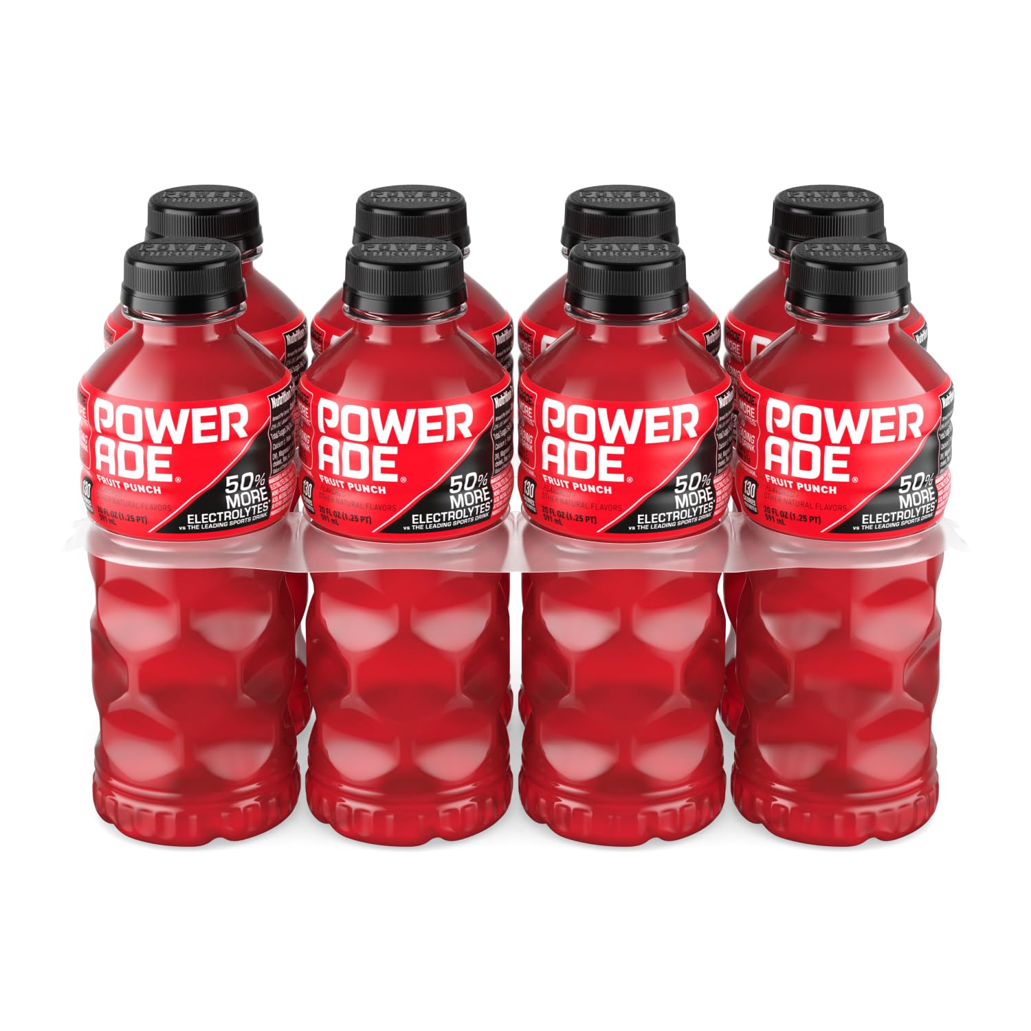 Powerade Fruit Punch – Family Fridge Hydration for Soccer Practice, Rec League and Birthday Parties, 20oz 8 Pack