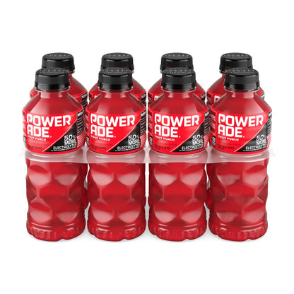 Powerade Fruit Punch – Family Fridge Hydration for Soccer Practice, Rec League and Birthday Parties, 20oz 8 Pack