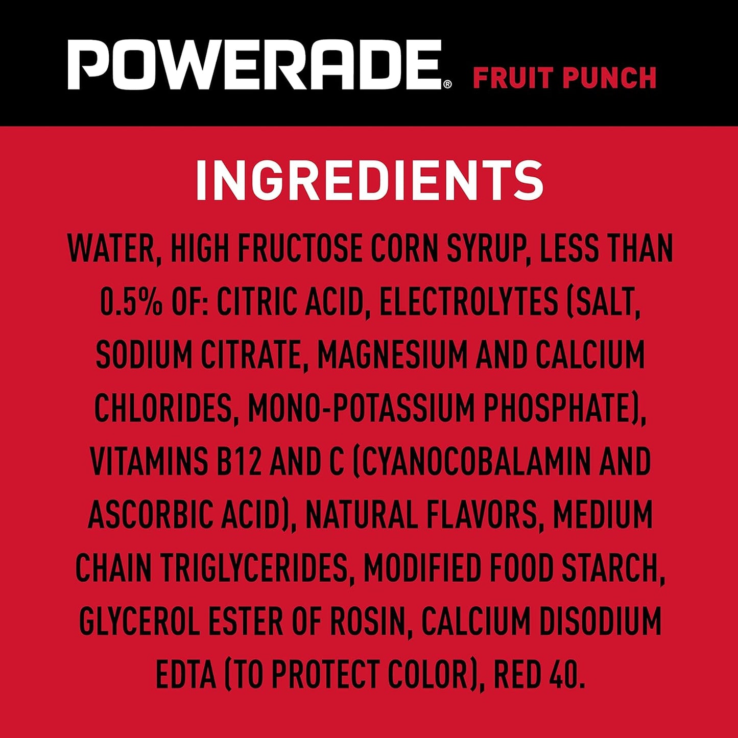 Powerade Fruit Punch – Family Fridge Hydration for Soccer Practice, Rec League and Birthday Parties, 20oz 8 Pack