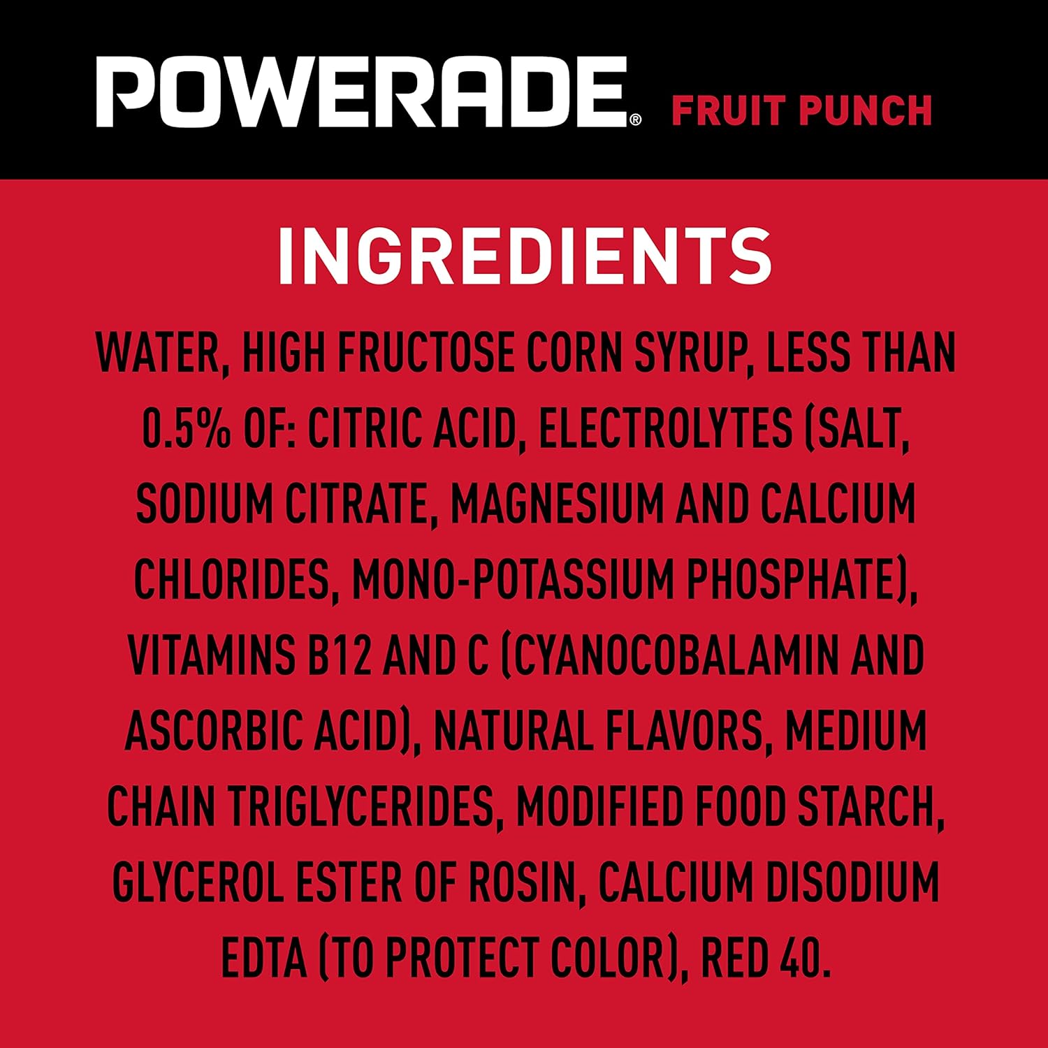 Powerade Fruit Punch – Family Fridge Hydration for Soccer Practice, Rec League and Birthday Parties, 20oz 8 Pack
