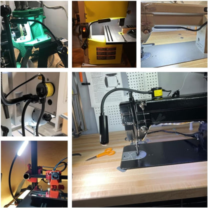 POWKER Silicone-Coated Gooseneck Light – Scratch-Safe Flexible Neck for Family Workshops