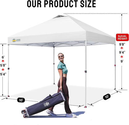 pre-assembled high-grade corrosion-resistant steel truss frame rated for 120 lbs distributed load, 9 ft peak height, 100 sq ft coverage