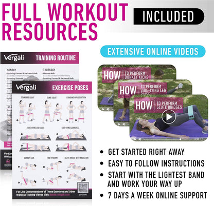 printed workout guide covering butt, legs, calves, and core with a weekly routine