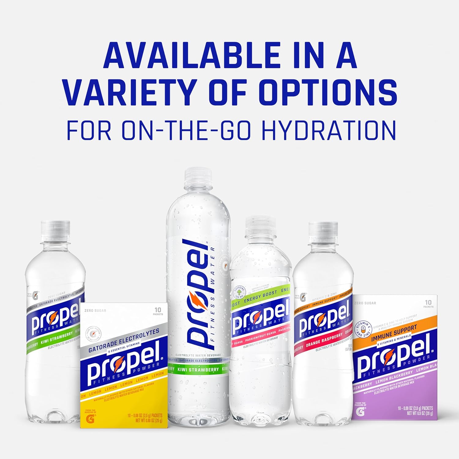 Propel Calorie-Free Vitamin Water – Reliable Daily Hydration for Remote Workers, Parents, and School Pickup Schedules, Assorted 12 Pack