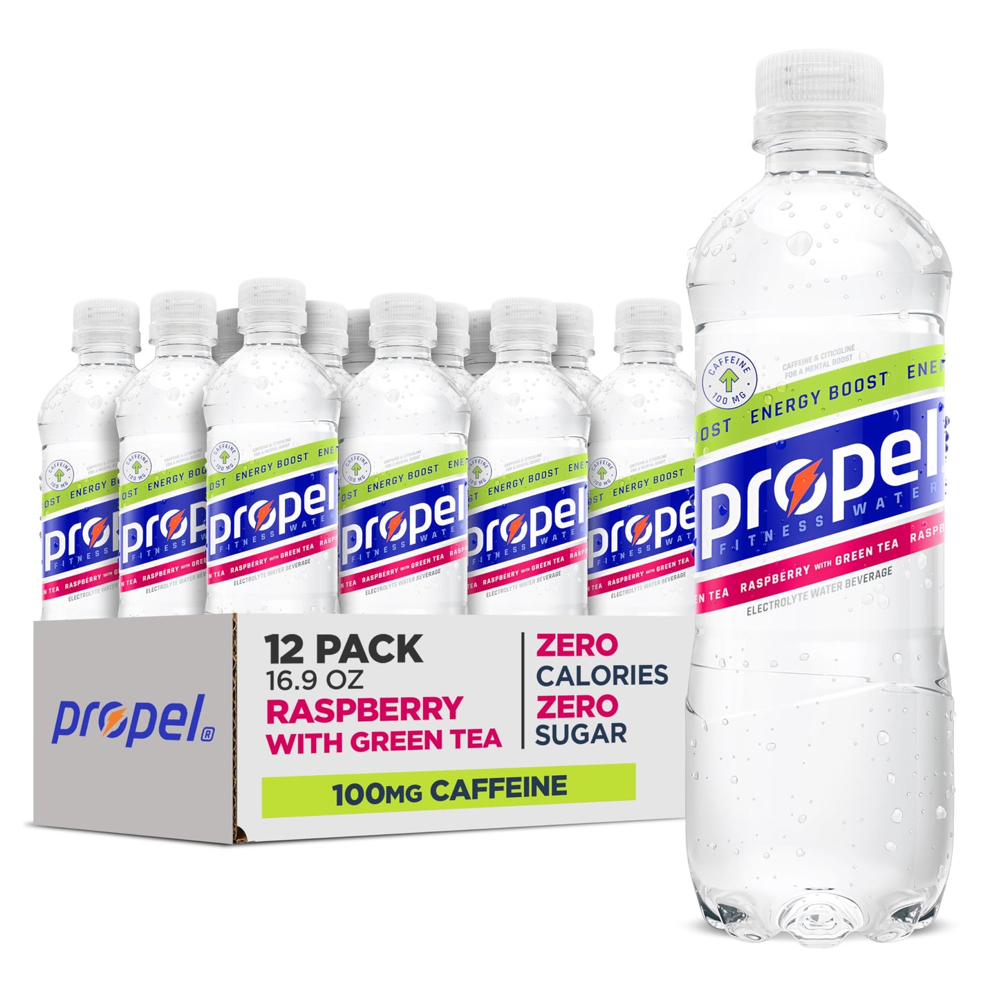 Propel Energy Boost Electrolyte Hydration – Post-Hike Recovery Drink for Active Outdoor Adventures, 16.9 fl oz, 12 Pack