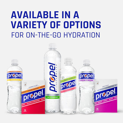 Propel Energy Boost Sugar-Free Water – On-the-Go Refreshment for Commute and Outdoor Fitness, 3 Flavor 12 Pack