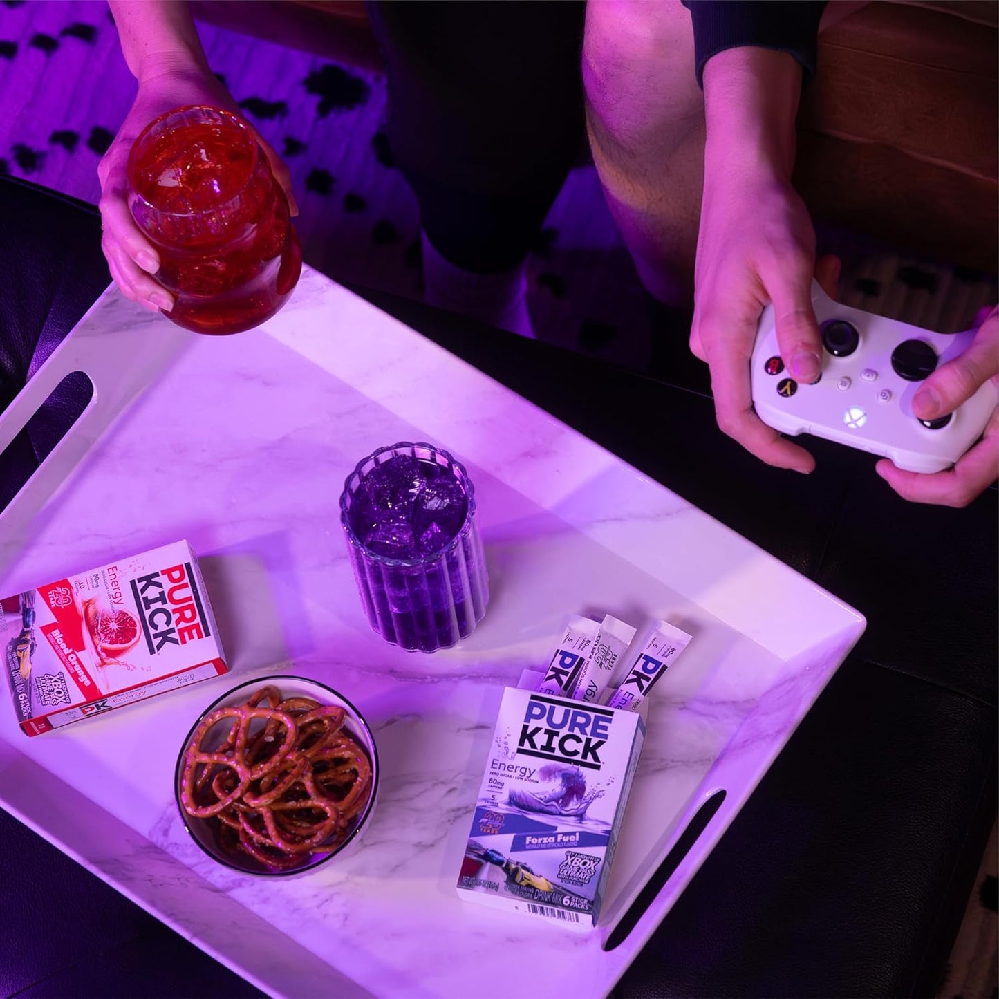 PURE KICK Energy Singles To Go – Road Trip Cooler Drink Mix, No Refrigeration Needed