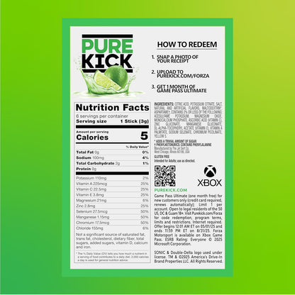 PURE KICK Energy Singles To Go – Road Trip Cooler Drink Mix, No Refrigeration Needed