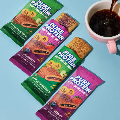 Pure Protein Wildberry Soft Baked Bars – Home Pantry Bar for Macro Tracking, High-Fiber Gluten-Free Snack