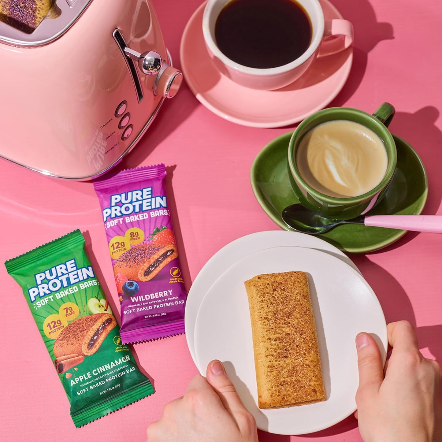 Pure Protein Wildberry Soft Baked Bars – Home Pantry Bar for Macro Tracking, High-Fiber Gluten-Free Snack