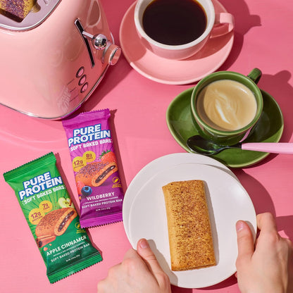 Pure Protein Wildberry Soft Baked Bars – Home Pantry Bar for Macro Tracking, High-Fiber Gluten-Free Snack