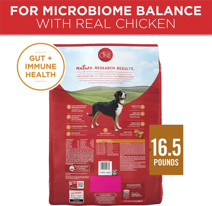 Purina ONE SmartBlend High-Protein Dog Food – Holiday Gift for Multi-Dog Households Needing Bulk Nutrition, 16.5 lb