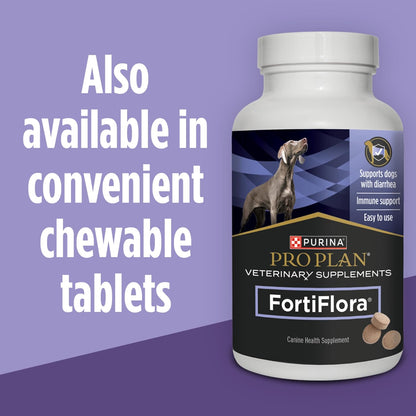 Purina Pro Plan FortiFlora Probiotic for Dogs – Clean, Powder-Only Formula with No Pills or Harsh Additives