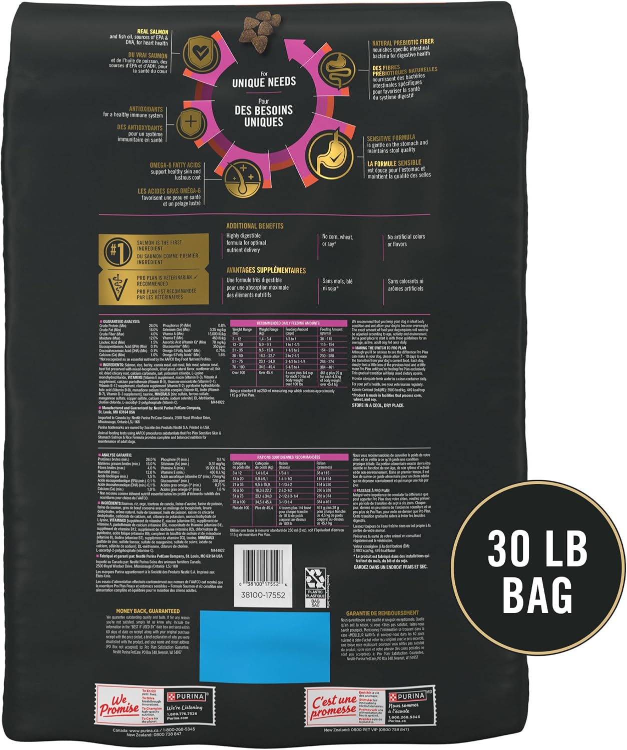 Purina Pro Plan Sensitive Skin and Stomach Dog Food Dry – Adult Salmon & Rice Formula, Limited Ingredient Sensitive Diet